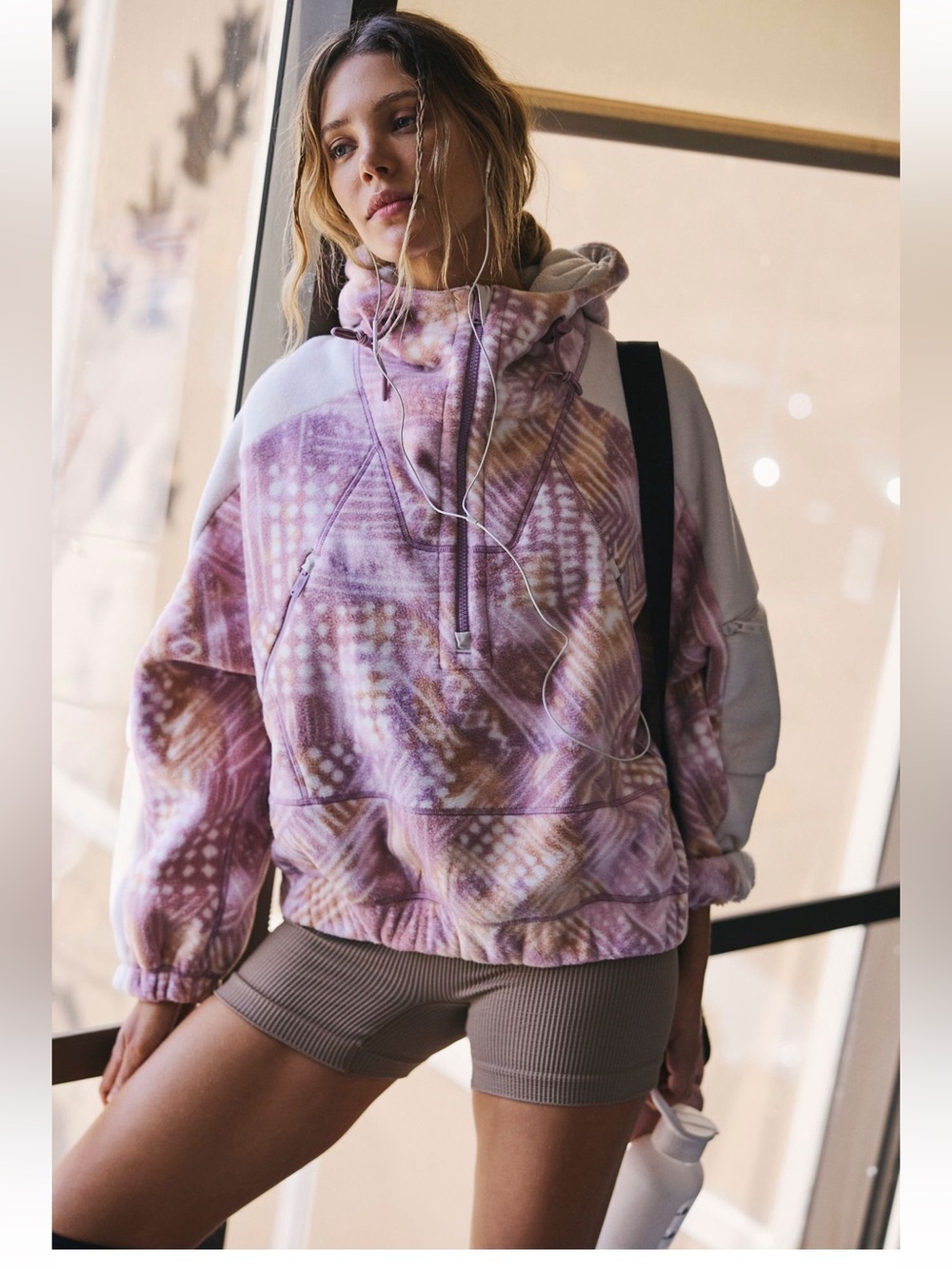 Free People Wild And Free Printed Fleece Pullover! Size XS